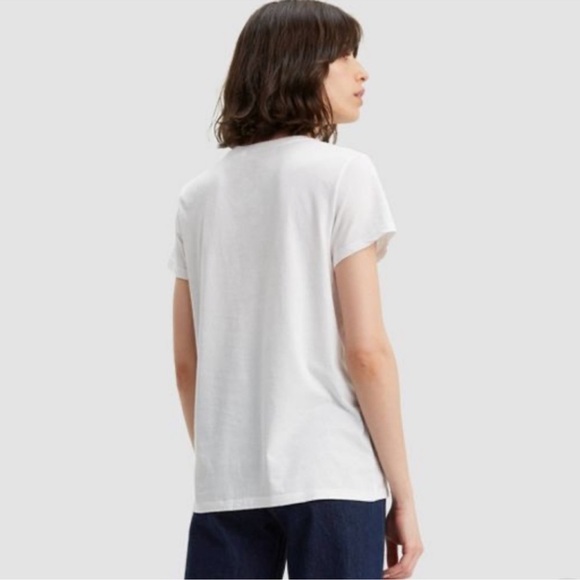 Levi’s‎ The Perfect Womens Tee Logo White Cotton Sz 1X NWT - Picture 3 of 4